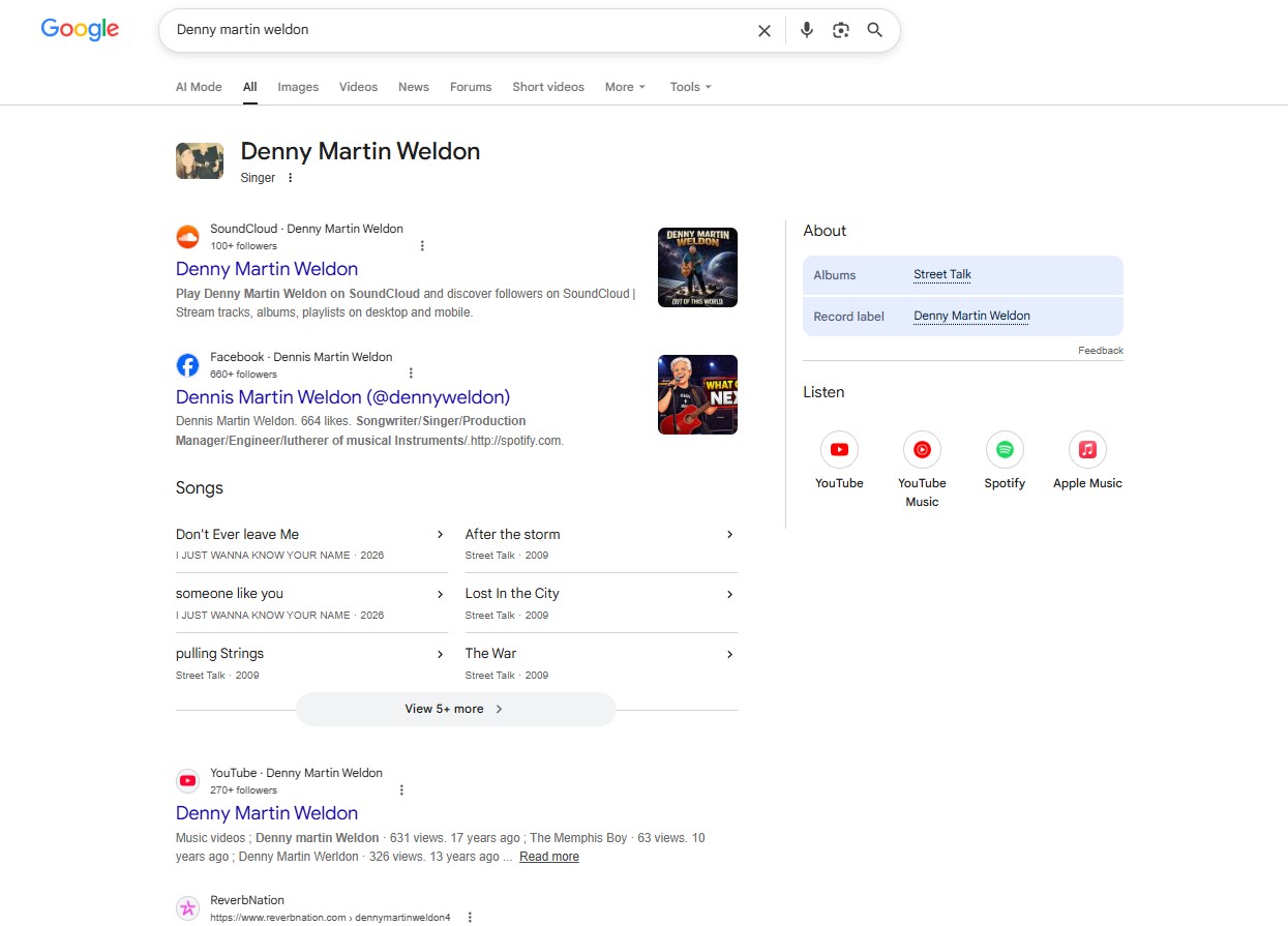 Google Knowledge Panel sample 1